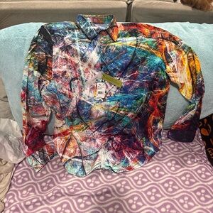 Robert Graham Colorful Abstract Button Down Shirt